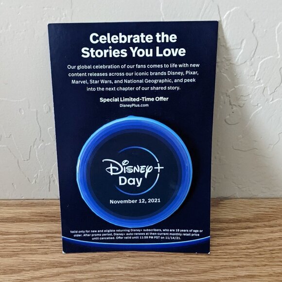 Disney Plus + Day Button / Pin - Picture 1 of 4